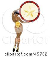 45732-Royalty-Free-RF-Clipart-Illustration-Of-A-Sexy-Black-Pinup-Woman-Holding-Up-A-Star-Target.jpg